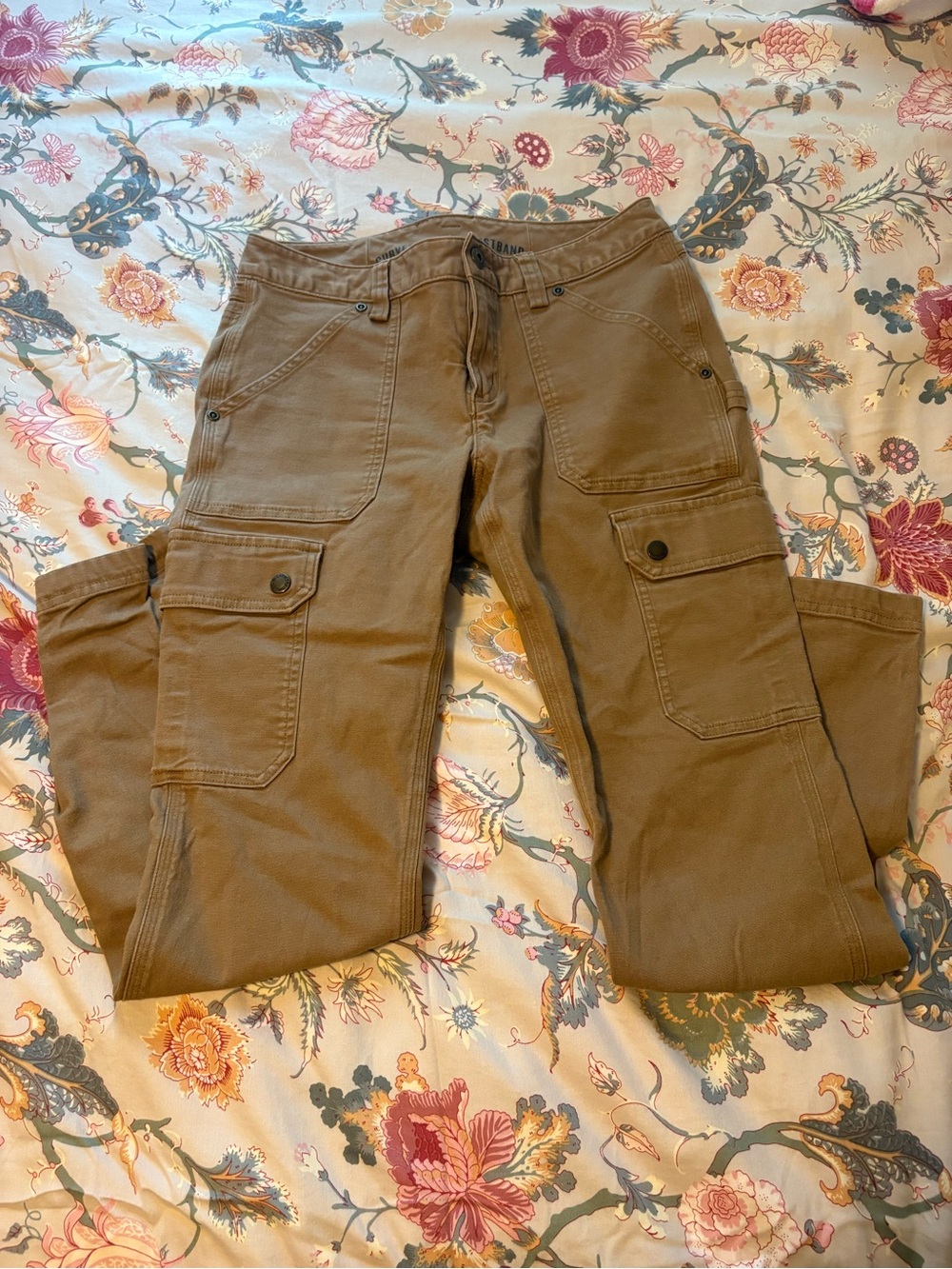 Duluth Trading Co. Women's Skinny Cargo Jeans in Brown